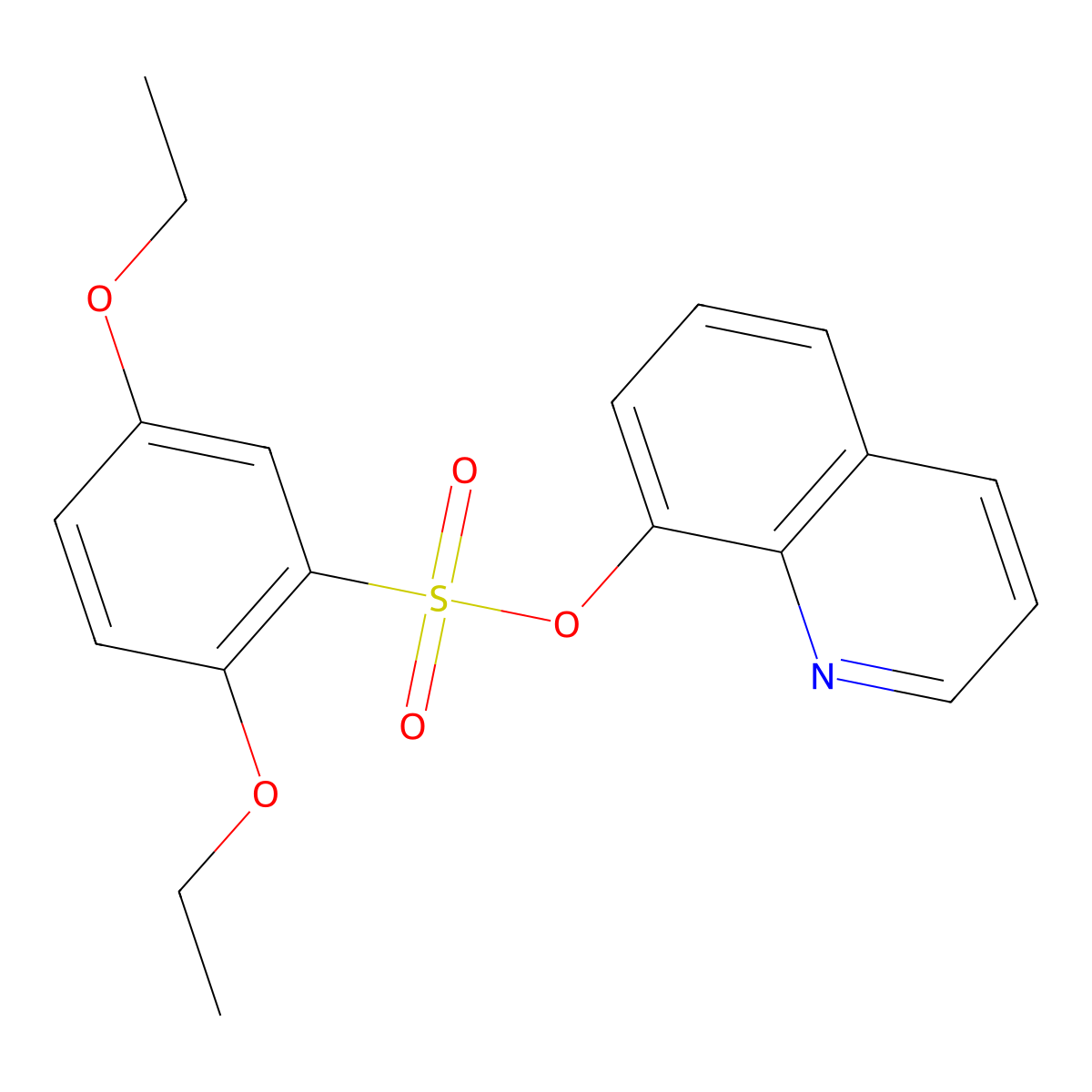 8-Quinolyl 2,5-diethoxybenzenesulfonate molecular structure, CAS 325811-14-1