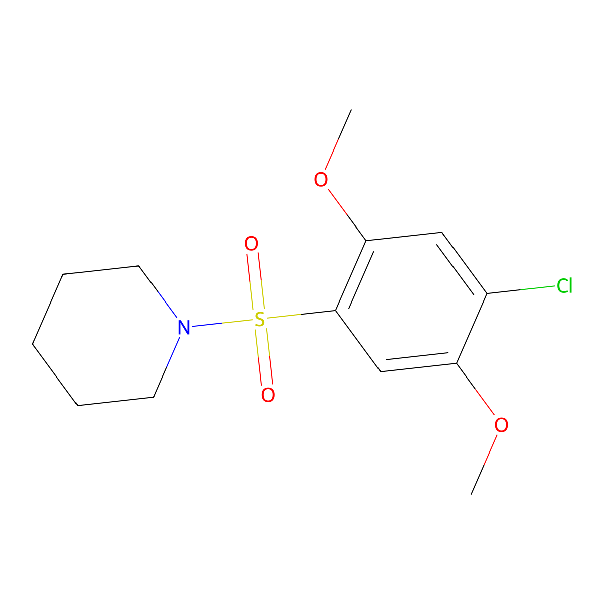 1-[(4-Chloro-2,5-dimethoxyphenyl)sulfonyl]piperidine molecular structure, CAS 325811-17-4