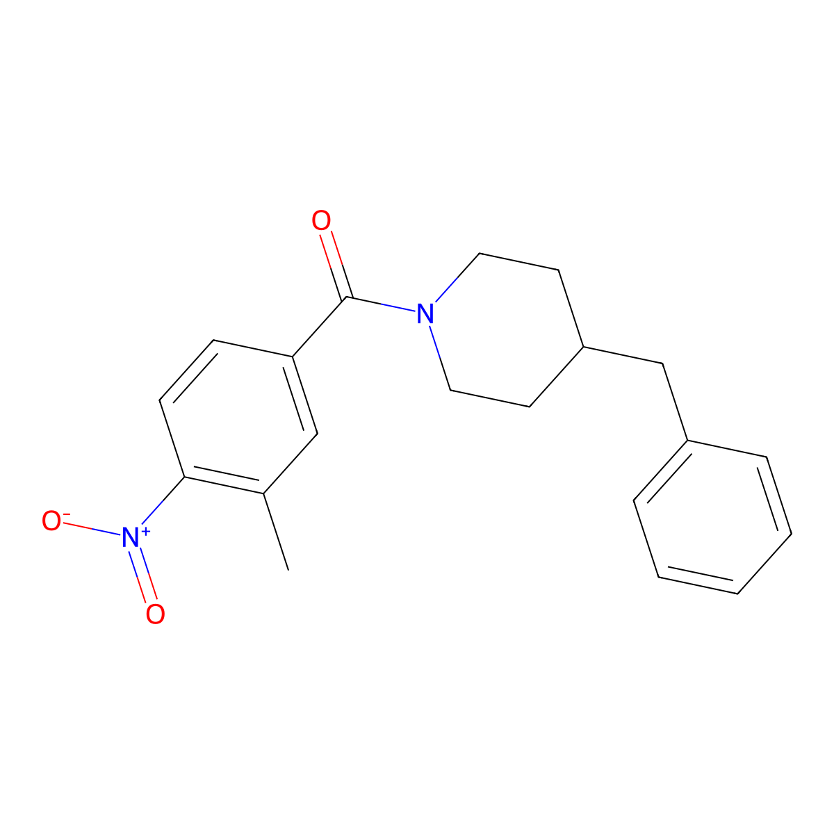 (4-Benzylpiperidin-1-yl)-(3-methyl-4-nitrophenyl)methanone molecular structure, CAS 325811-46-9