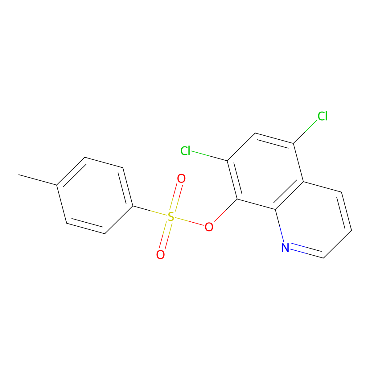 5,7-Dichloroquinolin-8-yl 4-methylbenzene-1-sulfonate molecular structure, CAS 325811-51-6