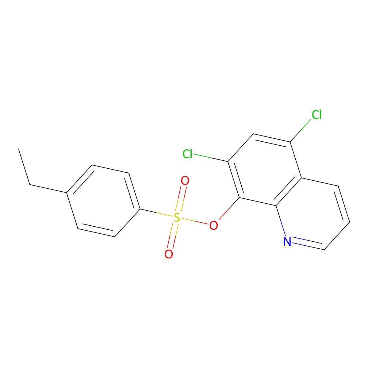 5,7-Dichloro-8-quinolyl 4-ethylbenzenesulfonate molecular structure, CAS 325811-53-8