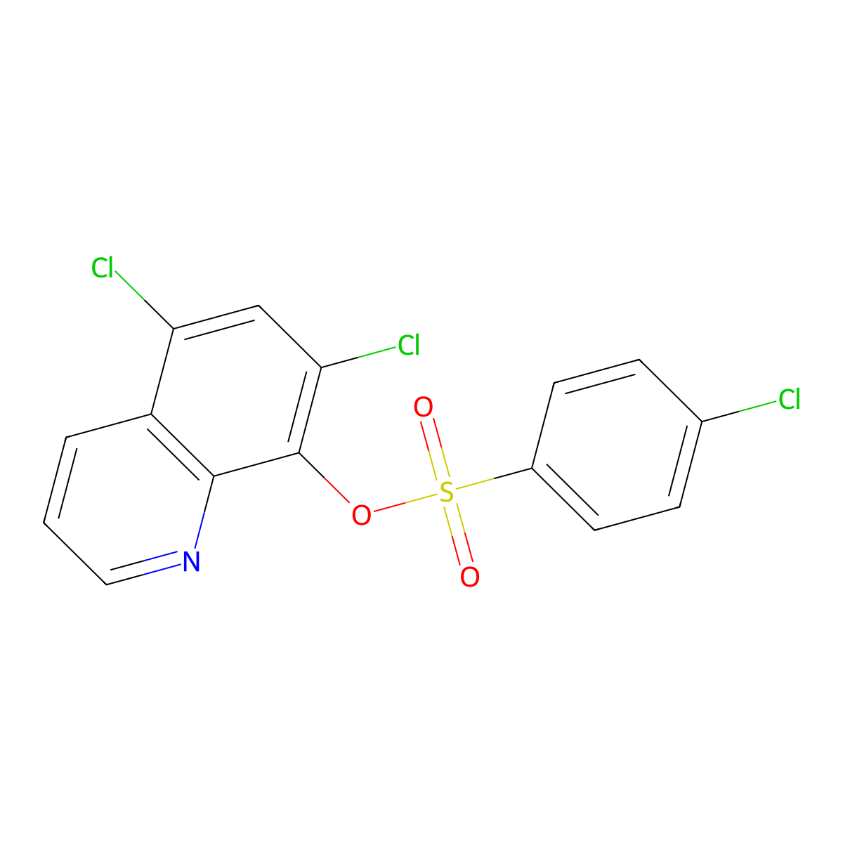 5,7-Dichloro-8-quinolyl 4-chlorobenzenesulfonate molecular structure, CAS 325811-57-2