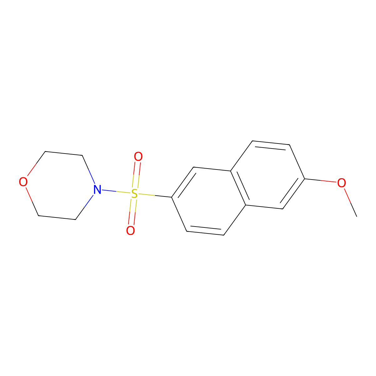 4-[(6-Methoxy-2-naphthalenyl)sulfonyl]morpholine molecular structure, CAS 325811-87-8