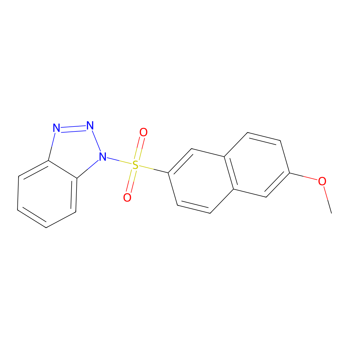 1-((6-methoxynaphthalen-2-yl)sulfonyl)-1H-benzo[d][1,2,3]triazole molecular structure, CAS 325811-90-3