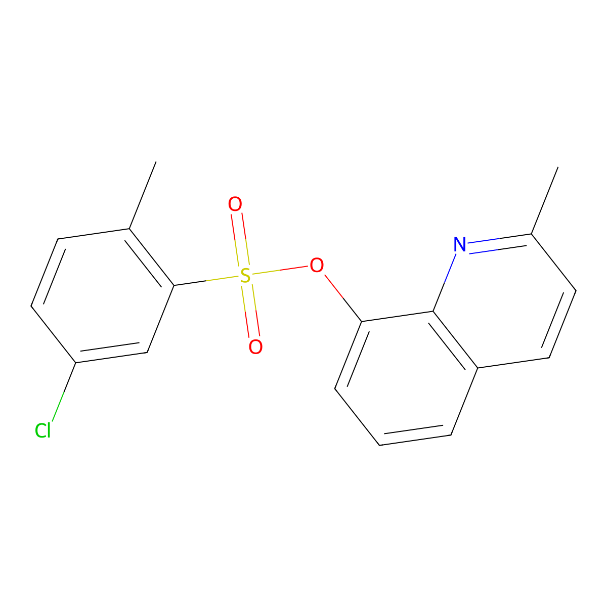 2-Methyl-8-quinolyl 5-chloro-2-methylbenzenesulfonate molecular structure, CAS 325811-91-4