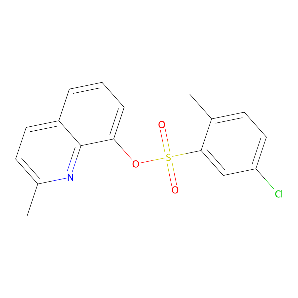 2-Methyl-8-quinolyl 5-chloro-2-methylbenzenesulfonate molecular structure, CAS 325811-91-4
