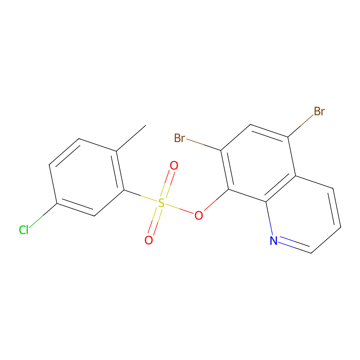 5,7-Dibromo-8-quinolyl 5-chloro-2-methylbenzenesulfonate molecular structure, CAS 325811-92-5