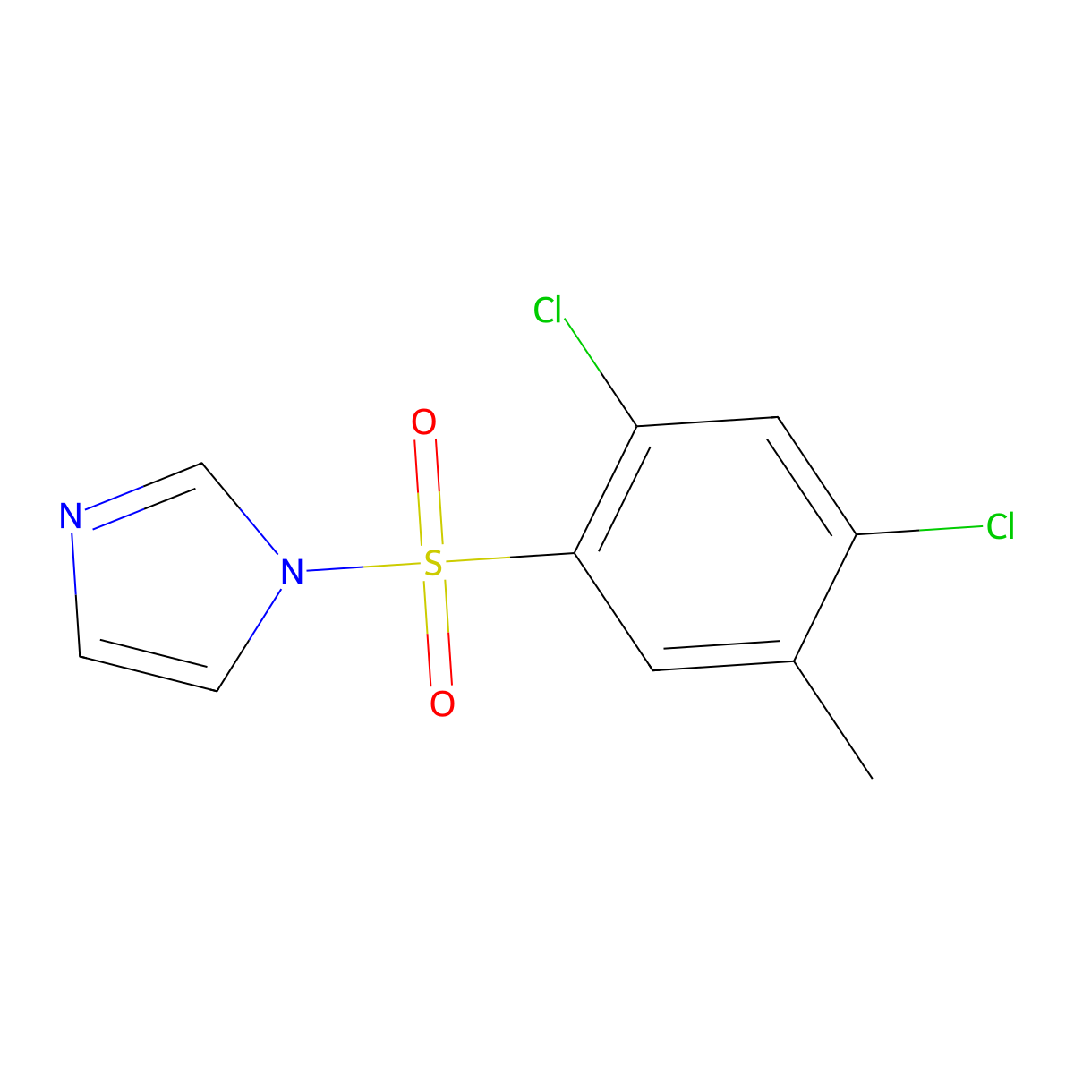 1-(2,4-dichloro-5-methylbenzenesulfonyl)-1H-imidazole molecular structure, CAS 325812-24-6