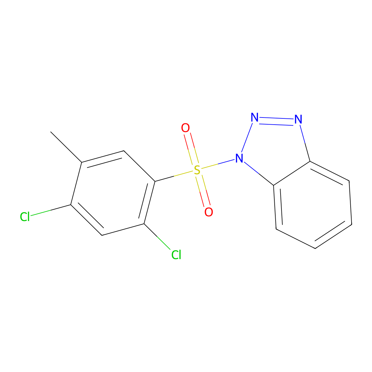1-(2,4-dichloro-5-methylbenzenesulfonyl)-1H-1,2,3-benzotriazole molecular structure, CAS 325812-27-9