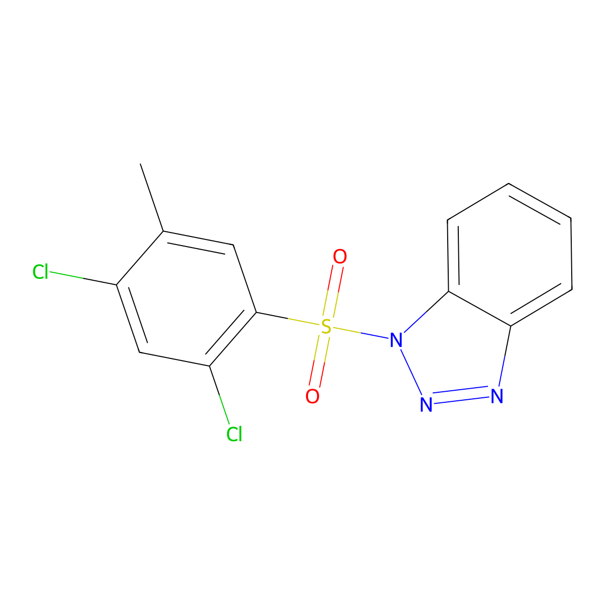 1-(2,4-dichloro-5-methylbenzenesulfonyl)-1H-1,2,3-benzotriazole molecular structure, CAS 325812-27-9