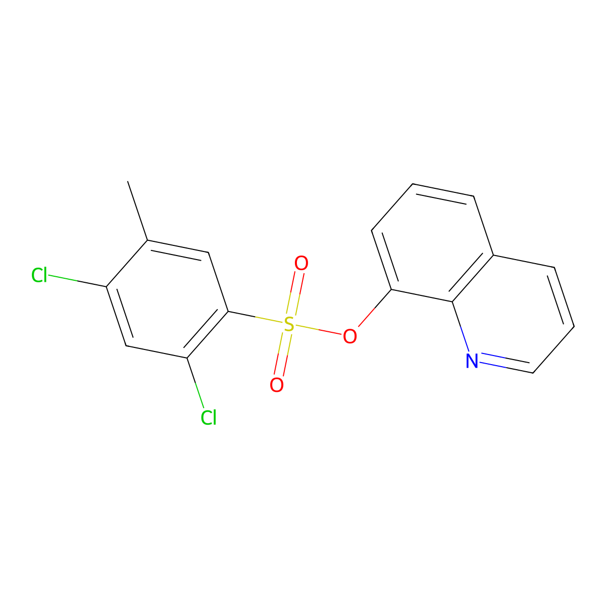 8-Quinolyl 2,4-dichloro-5-methylbenzenesulfonate molecular structure, CAS 325812-33-7