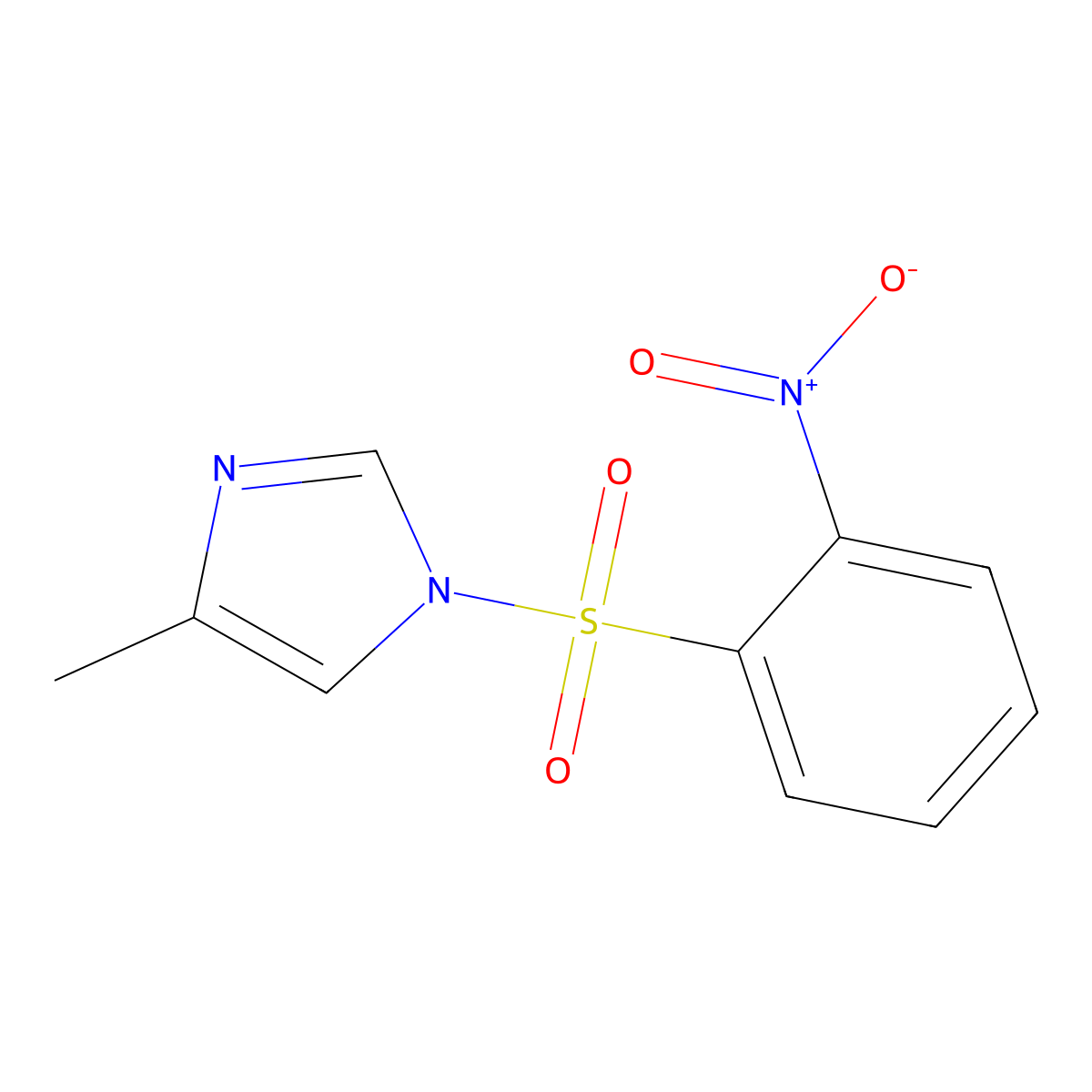 4-Methyl-1-(2-nitrophenyl)sulfonylimidazole molecular structure, CAS 325812-46-2