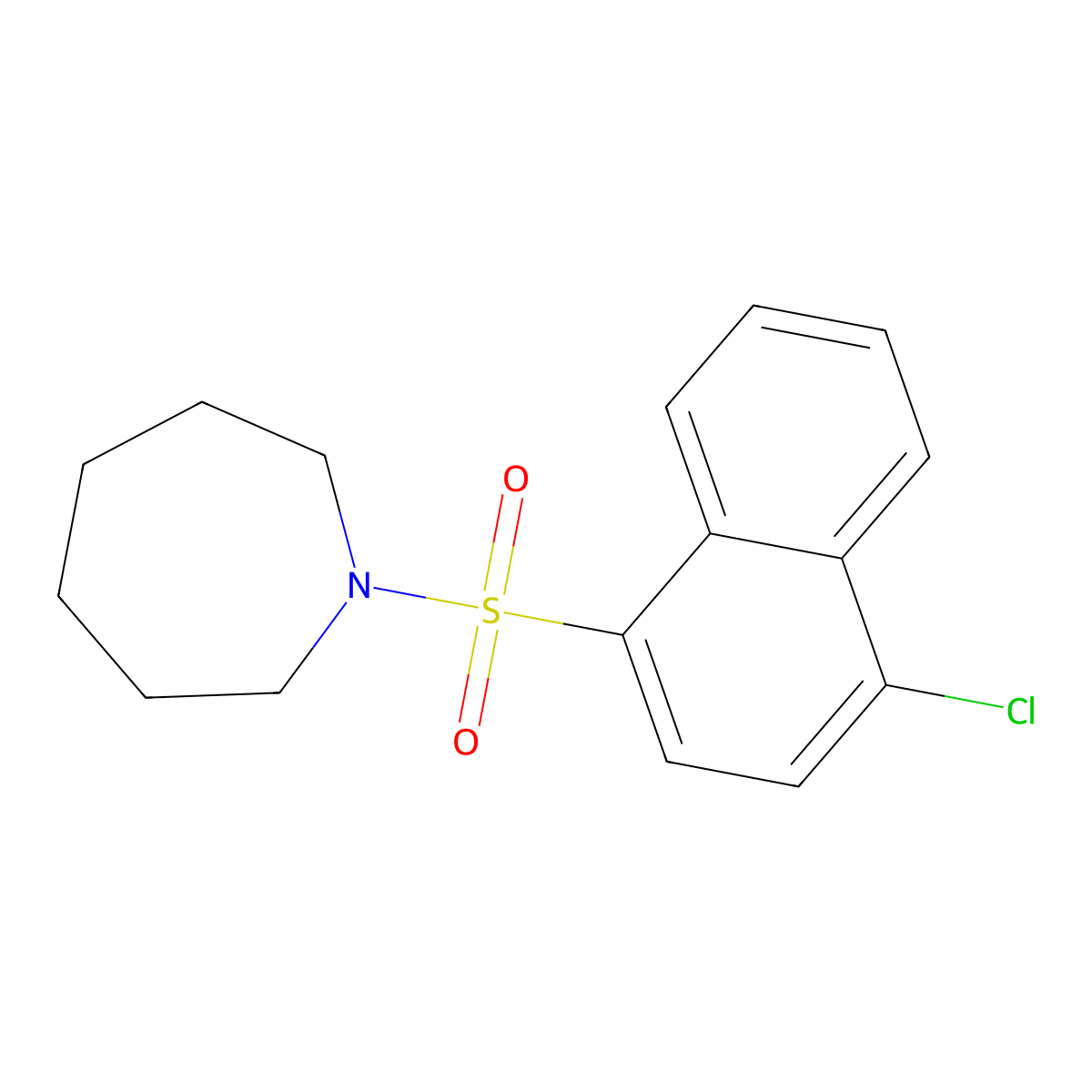 1-(4-Chloronaphthalen-1-yl)sulfonylazepane molecular structure, CAS 325812-51-9