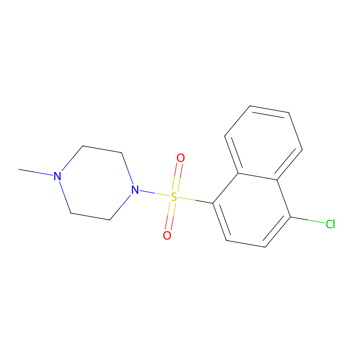 1-(4-Chloronaphthalen-1-yl)sulfonyl-4-methylpiperazine molecular structure, CAS 325812-53-1