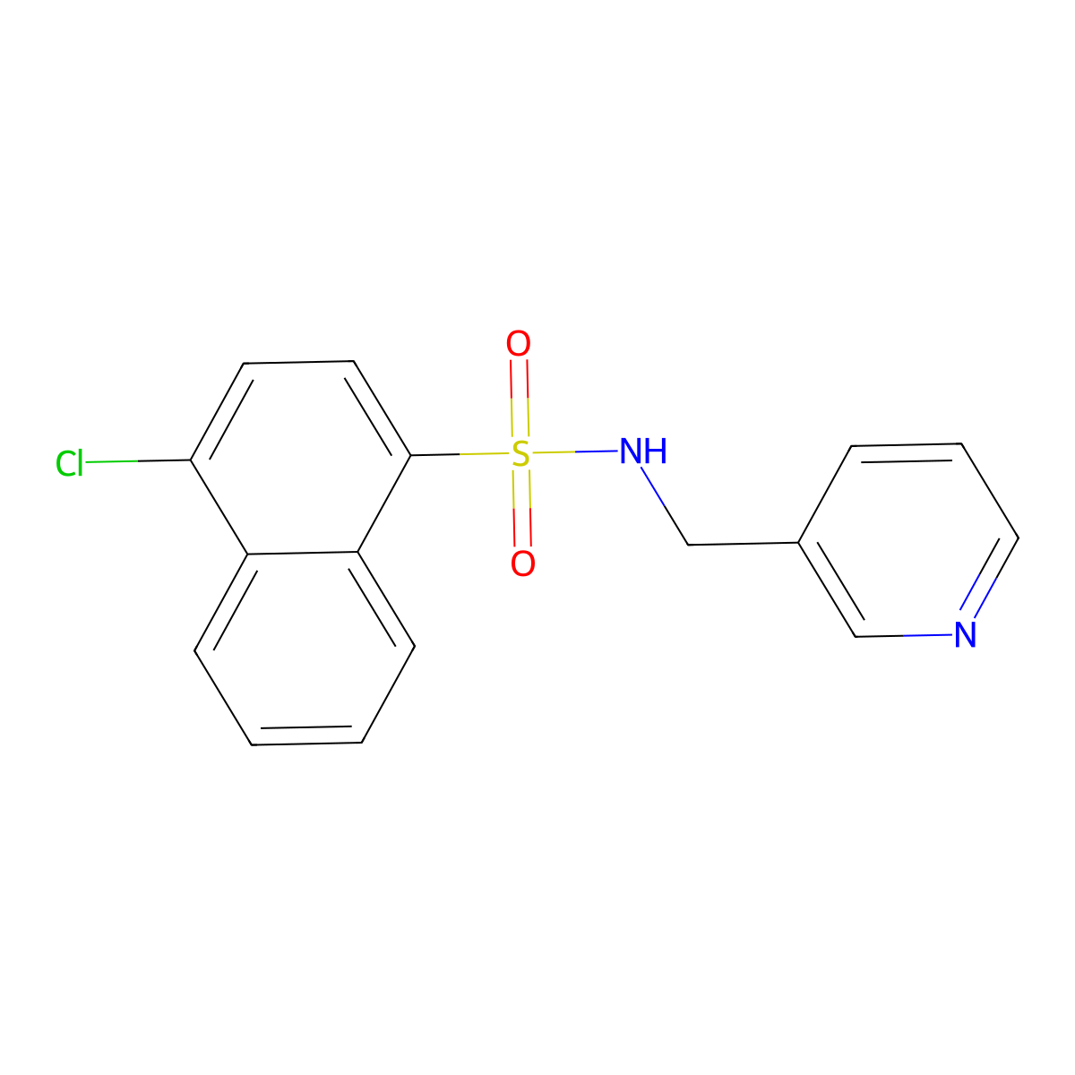 [(4-Chloronaphthyl)sulfonyl](3-pyridylmethyl)amine molecular structure, CAS 325812-55-3
