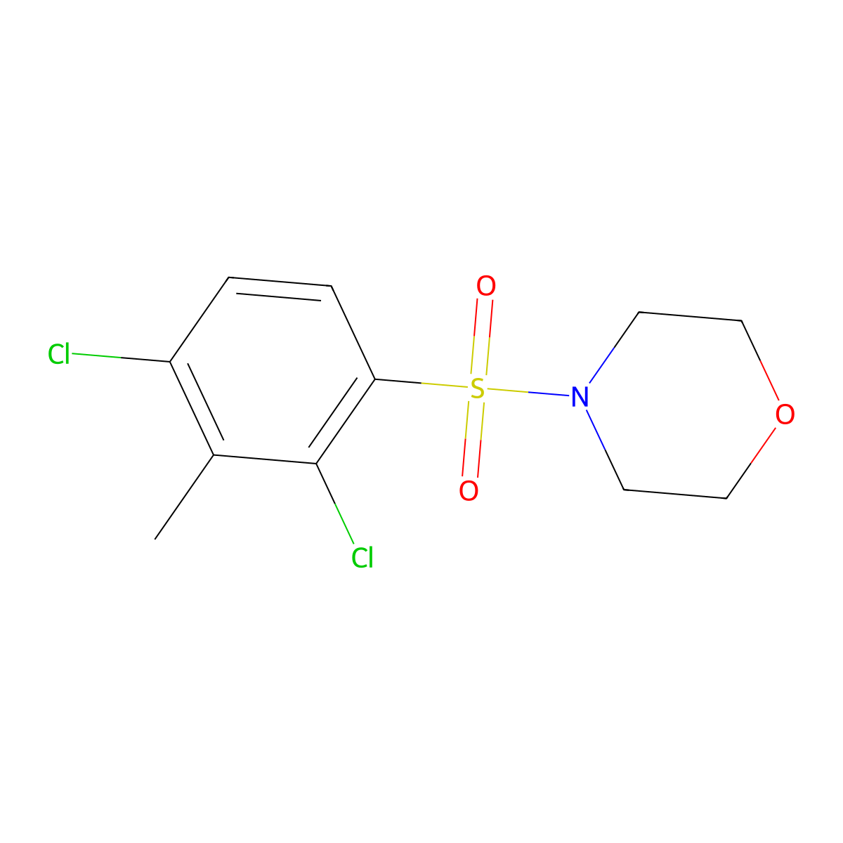 4-(2,4-Dichloro-3-methylphenyl)sulfonylmorpholine molecular structure, CAS 325812-66-6