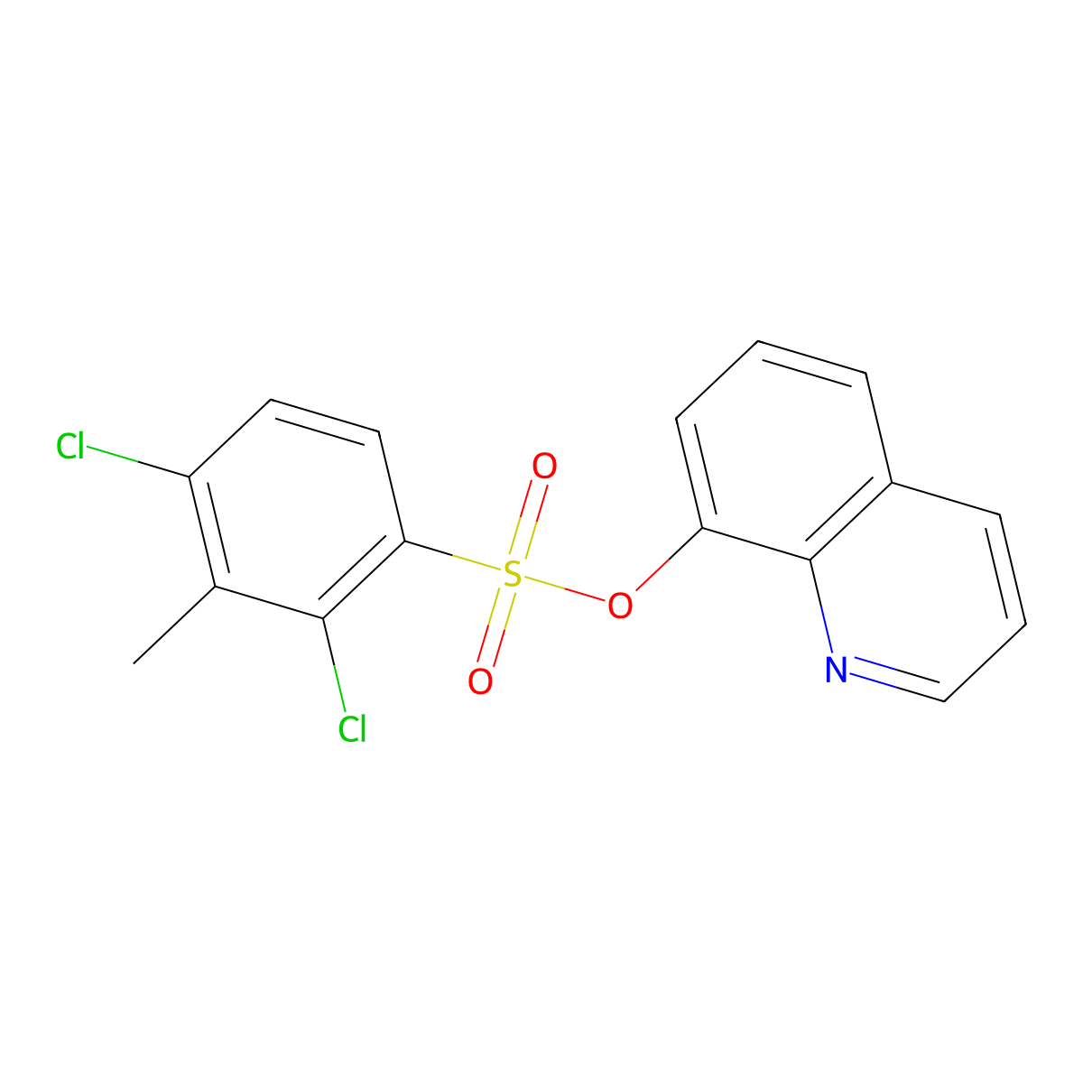 8-Quinolyl 2,4-dichloro-3-methylbenzenesulfonate molecular structure, CAS 325812-71-3
