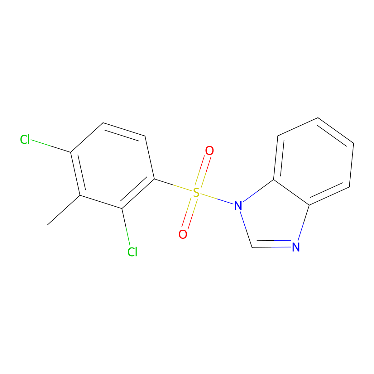 1-[(2,4-dichloro-3-methylphenyl)sulfonyl]-1H-benzimidazole molecular structure, CAS 325812-75-7
