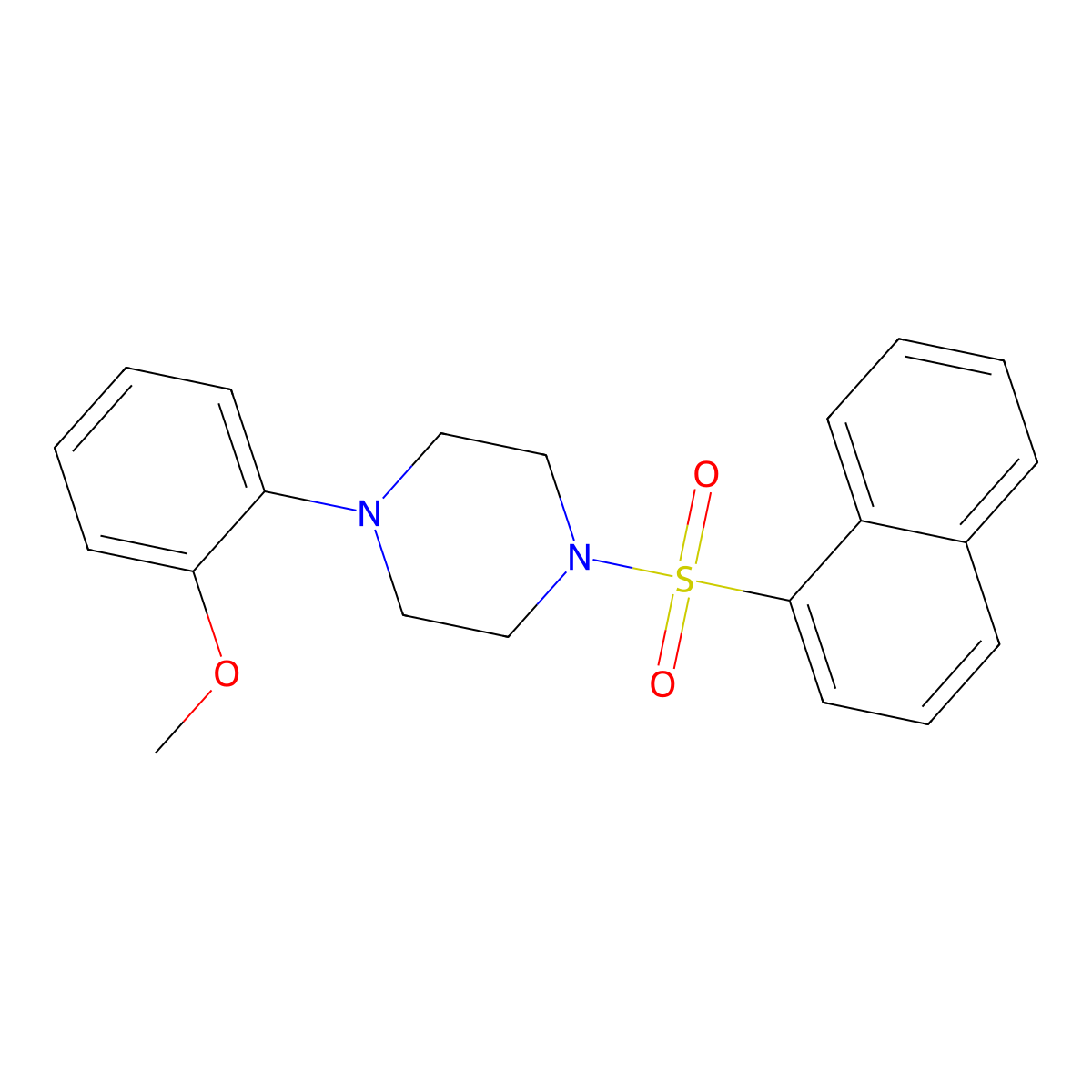 1-(2-Methoxyphenyl)-4-(1-naphthylsulfonyl)piperazine molecular structure, CAS 325812-77-9