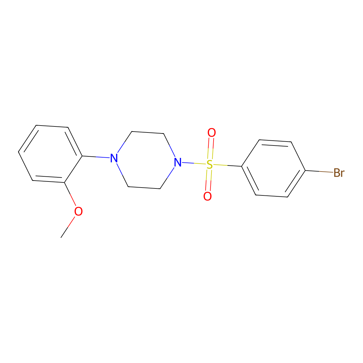 1-[(4-Bromophenyl)sulfonyl]-4-(2-methoxyphenyl)piperazine molecular structure, CAS 325812-80-4