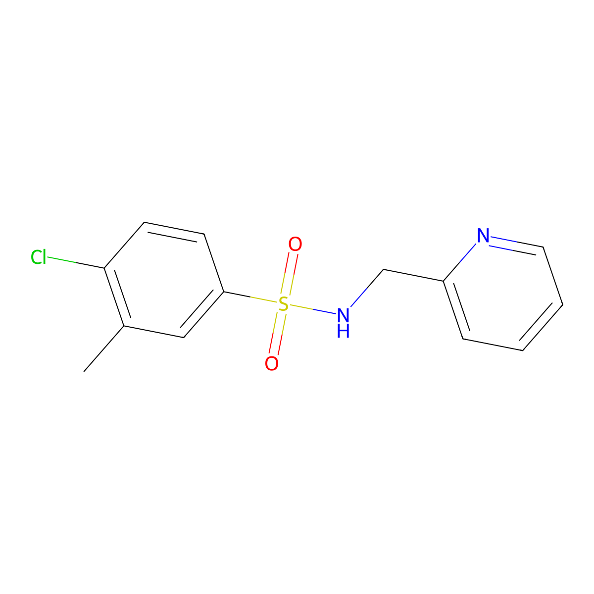 [(4-Chloro-3-methylphenyl)sulfonyl](2-pyridylmethyl)amine molecular structure, CAS 325812-90-6