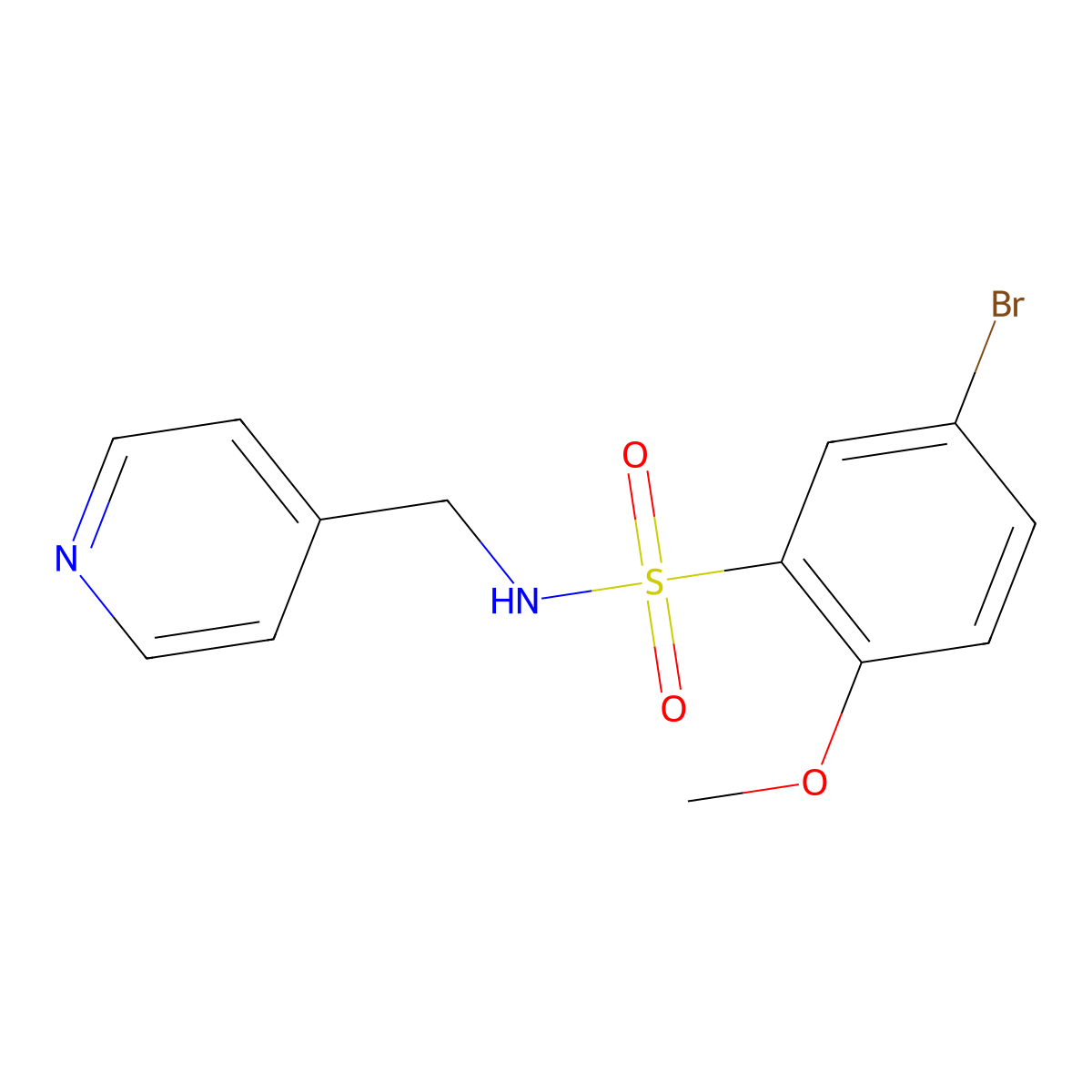 [(5-Bromo-2-methoxyphenyl)sulfonyl](4-pyridylmethyl)amine molecular structure, CAS 325812-94-0