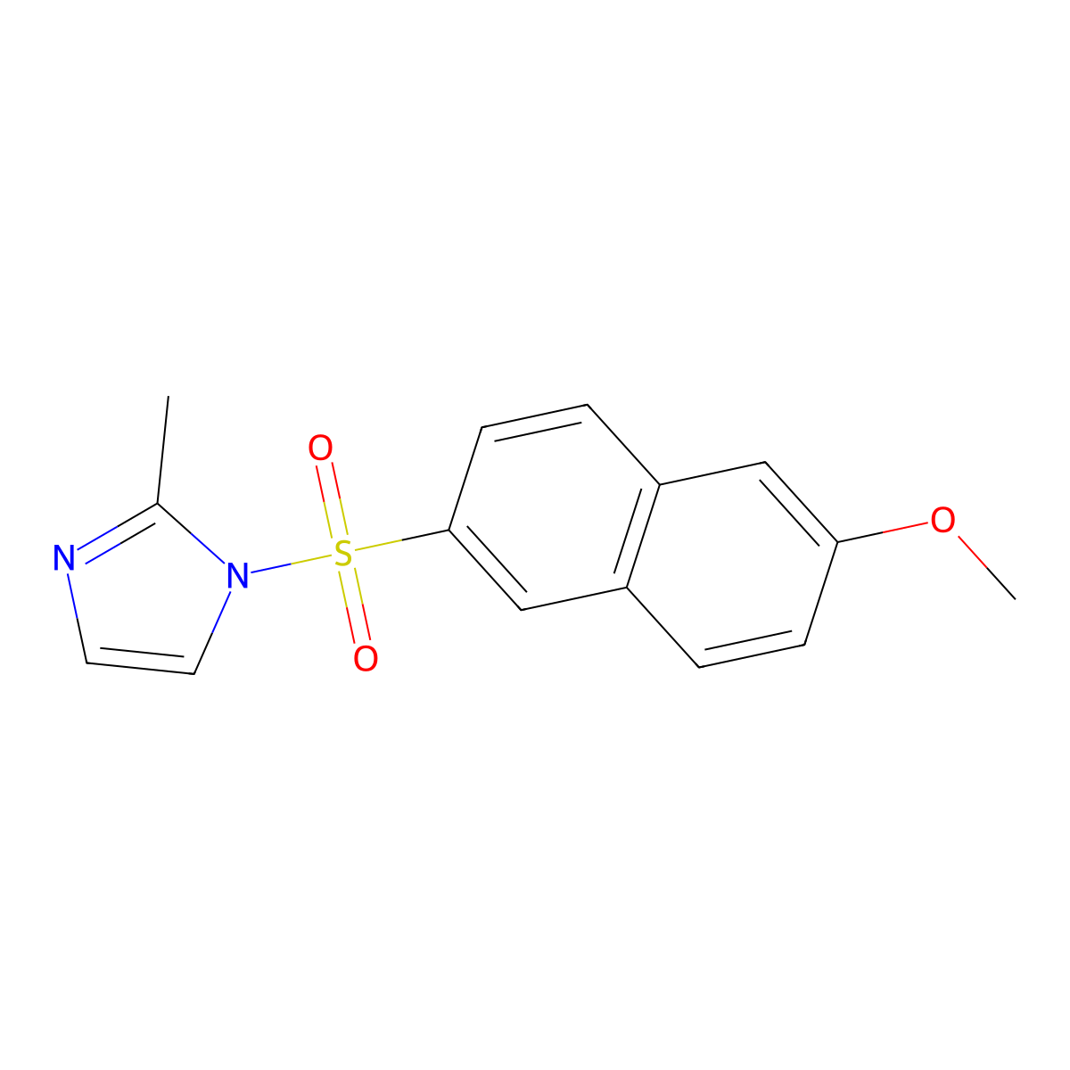 1-(6-Methoxynaphthalen-2-yl)sulfonyl-2-methylimidazole molecular structure, CAS 325813-10-3
