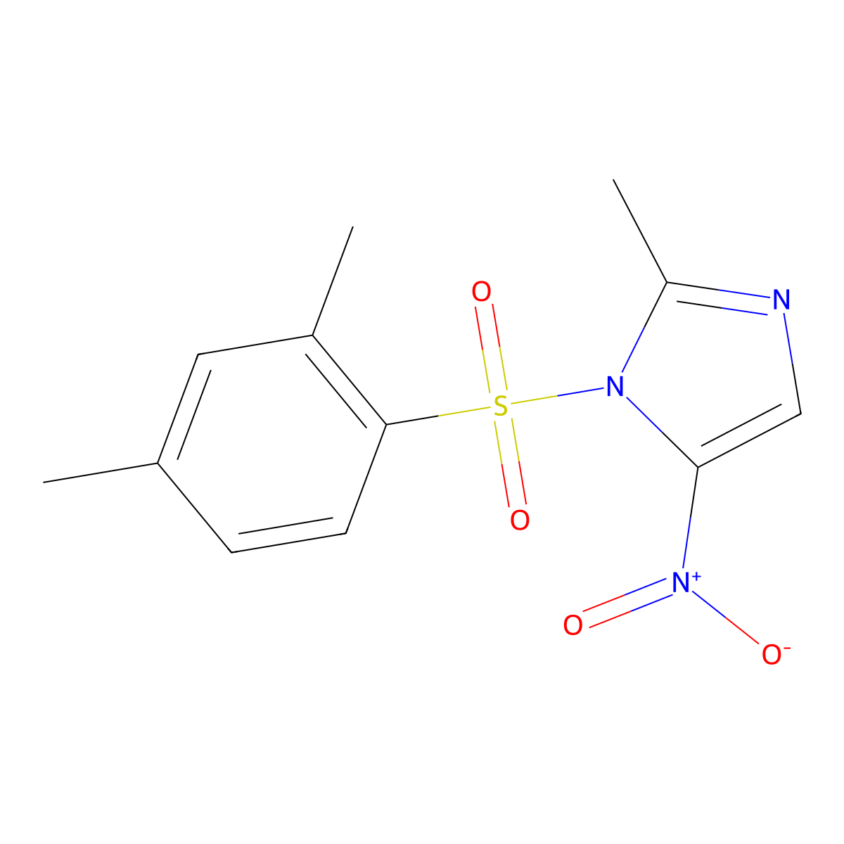 1-(2,4-Dimethylphenyl)sulfonyl-2-methyl-5-nitroimidazole molecular structure, CAS 325813-25-0