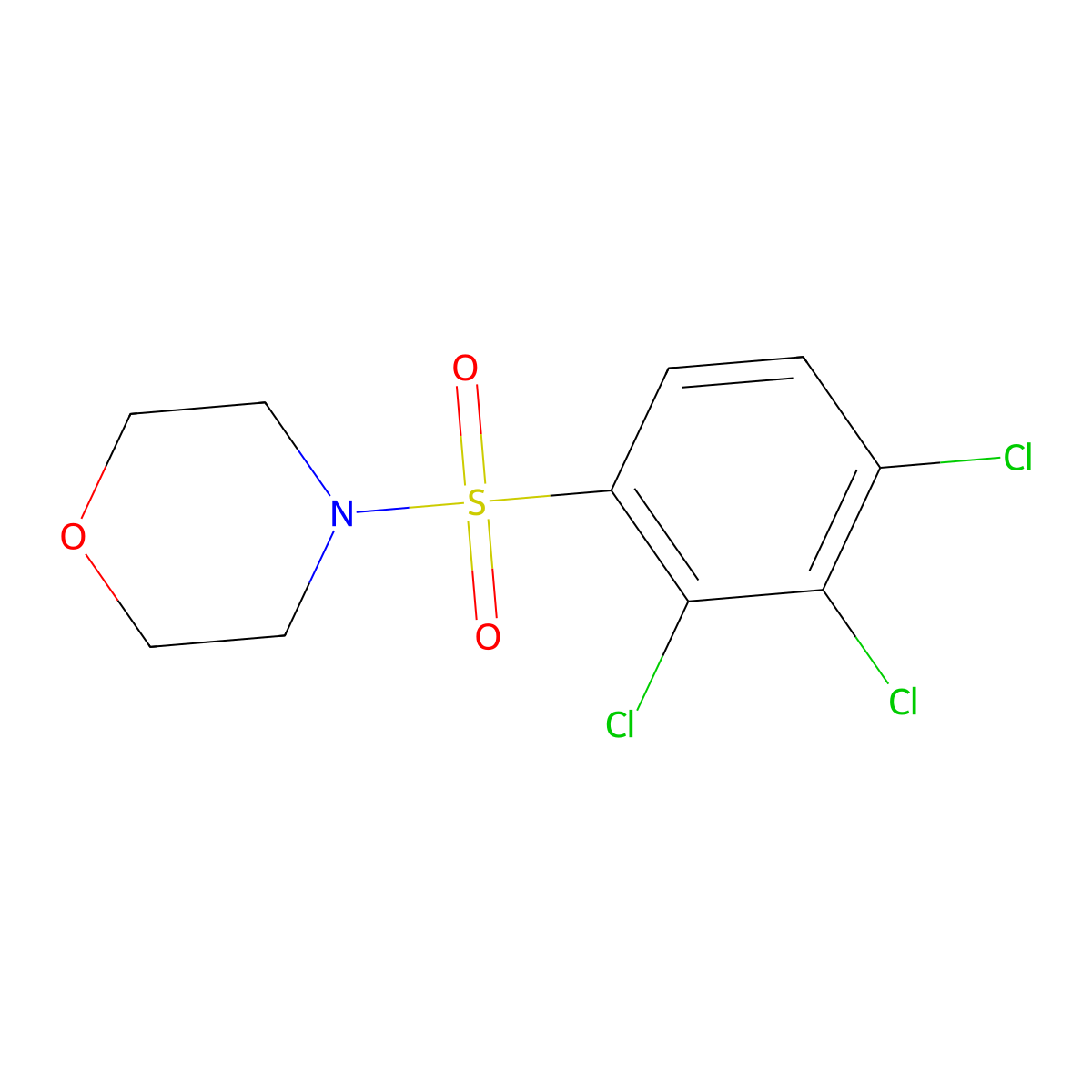 4-(2,3,4-Trichlorobenzenesulfonyl)morpholine molecular structure, CAS 325813-32-9