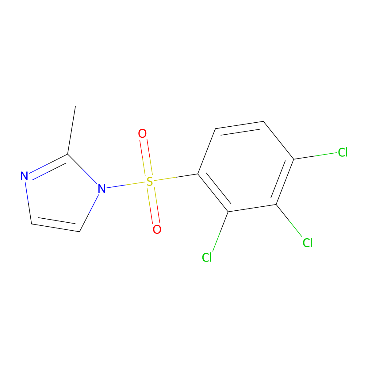 2,3,4-Trichloro-1-[(2-methylimidazolyl)sulfonyl]benzene molecular structure, CAS 325813-42-1