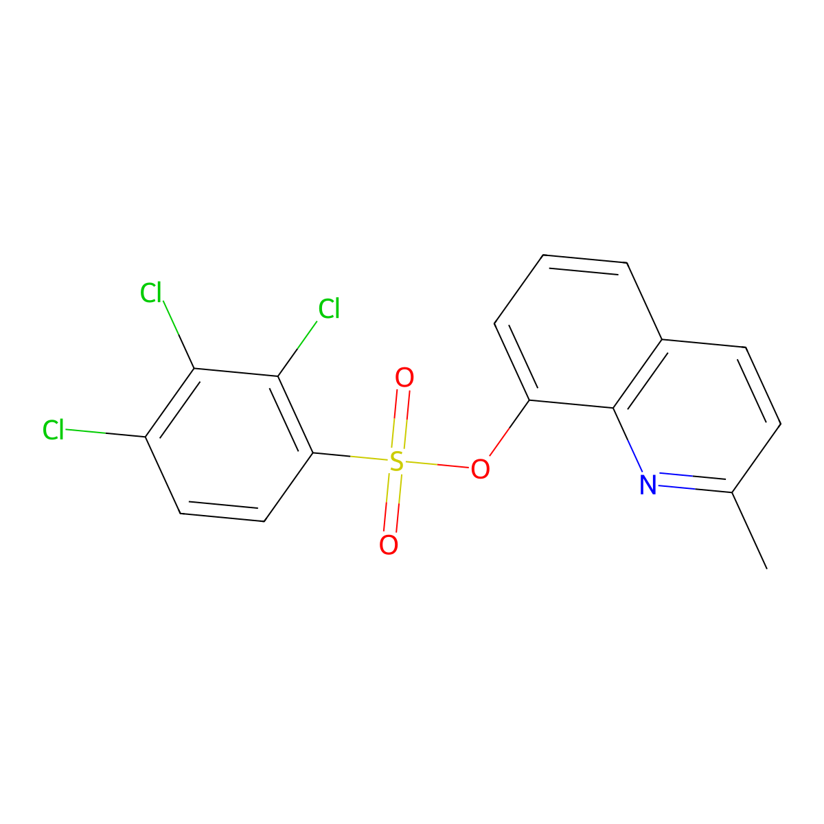 2-Methyl-8-quinolyl 2,3,4-trichlorobenzenesulfonate molecular structure, CAS 325813-46-5