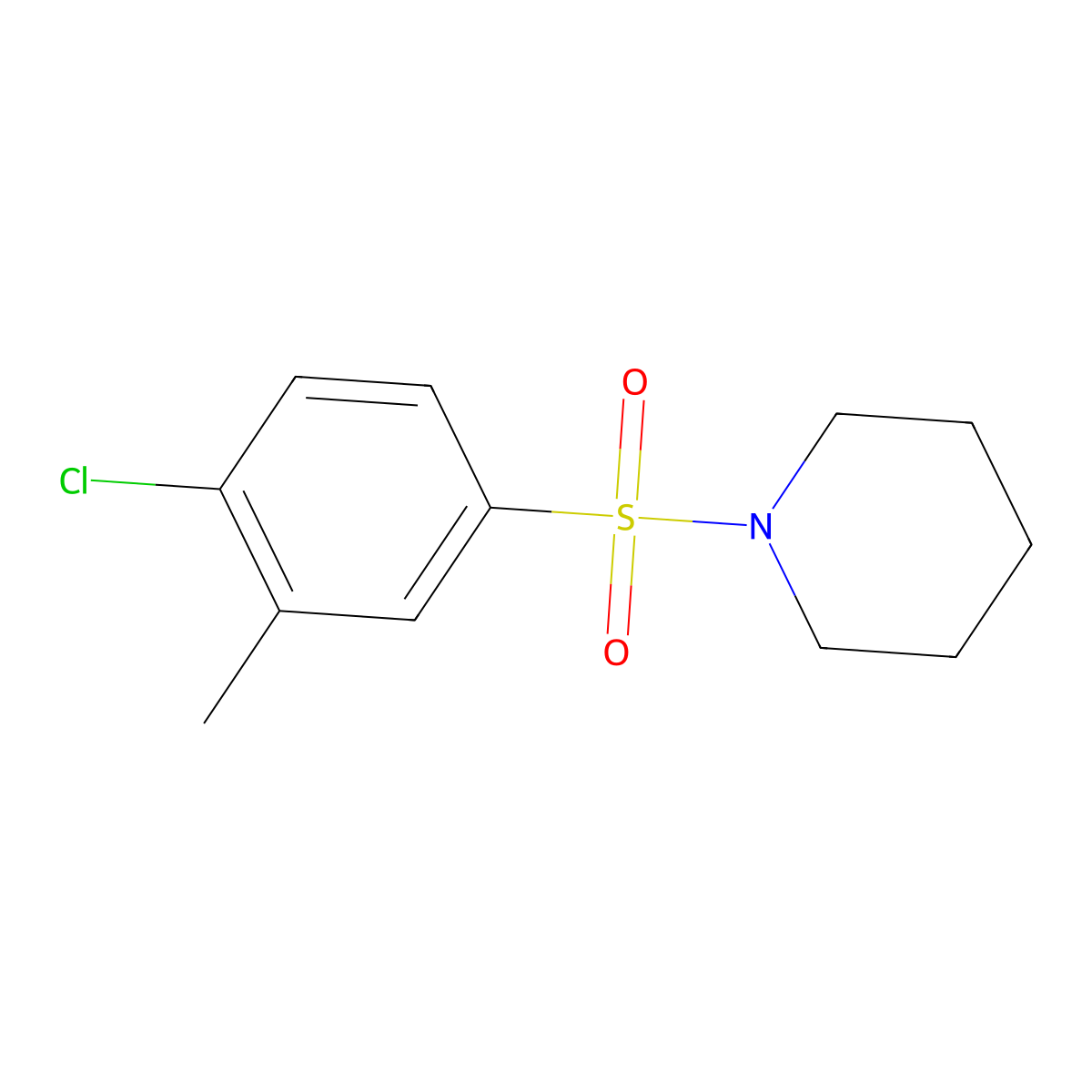 1-(4-Chloro-3-methylphenyl)sulfonylpiperidine molecular structure, CAS 325813-83-0
