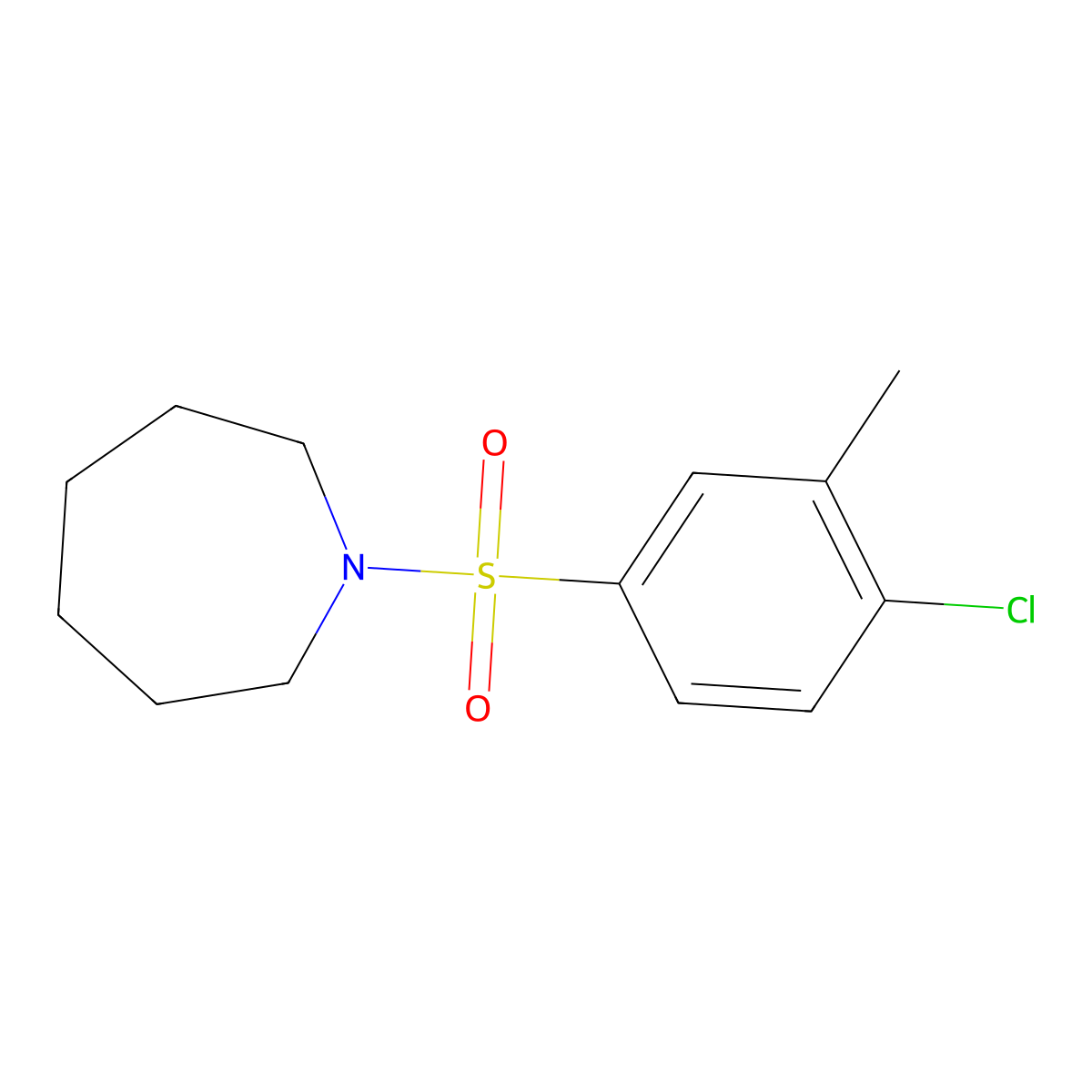 1-(4-Chloro-3-methylphenyl)sulfonylazepane molecular structure, CAS 325813-84-1