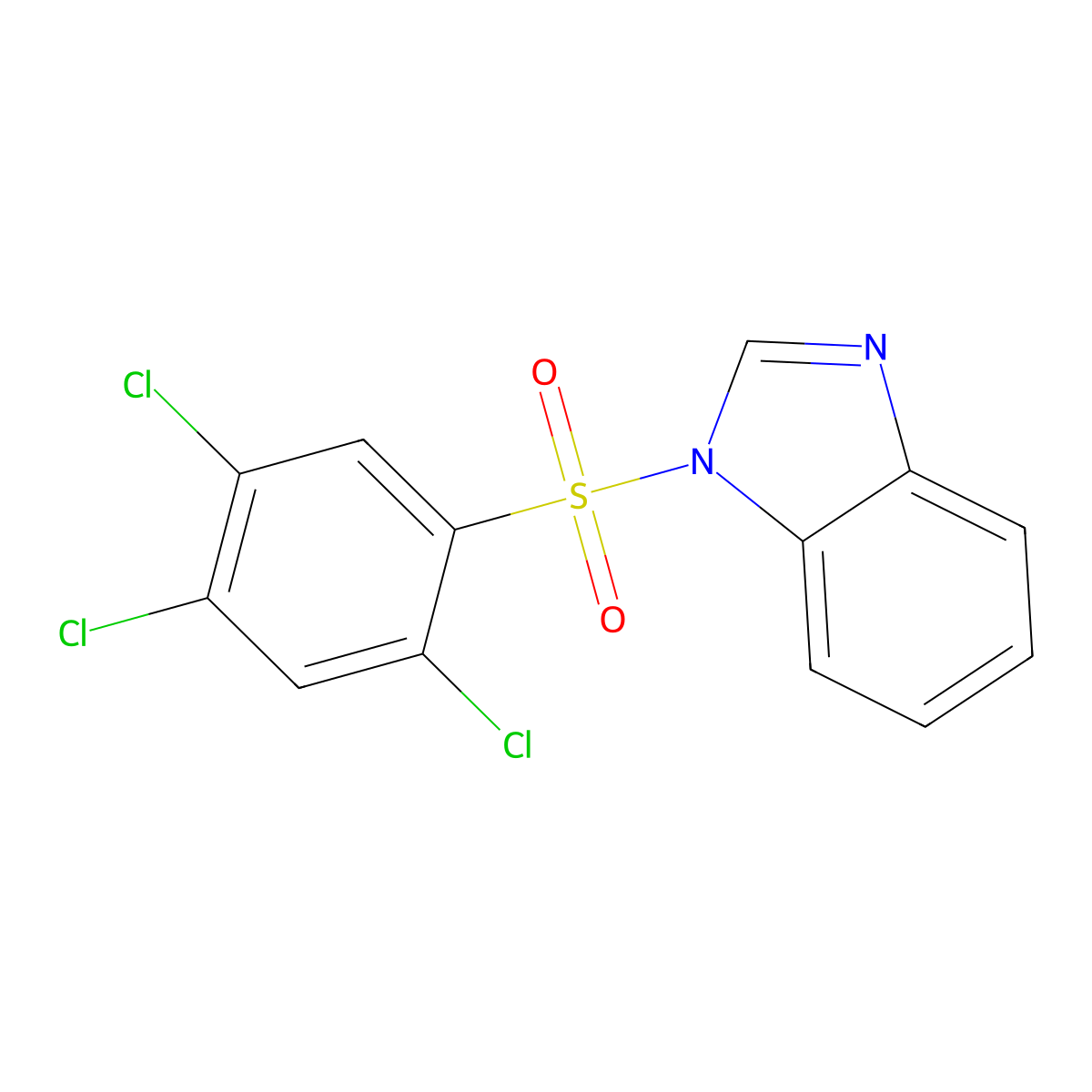 1-(2,4,5-trichlorobenzenesulfonyl)-1H-1,3-benzodiazole molecular structure, CAS 325813-98-7