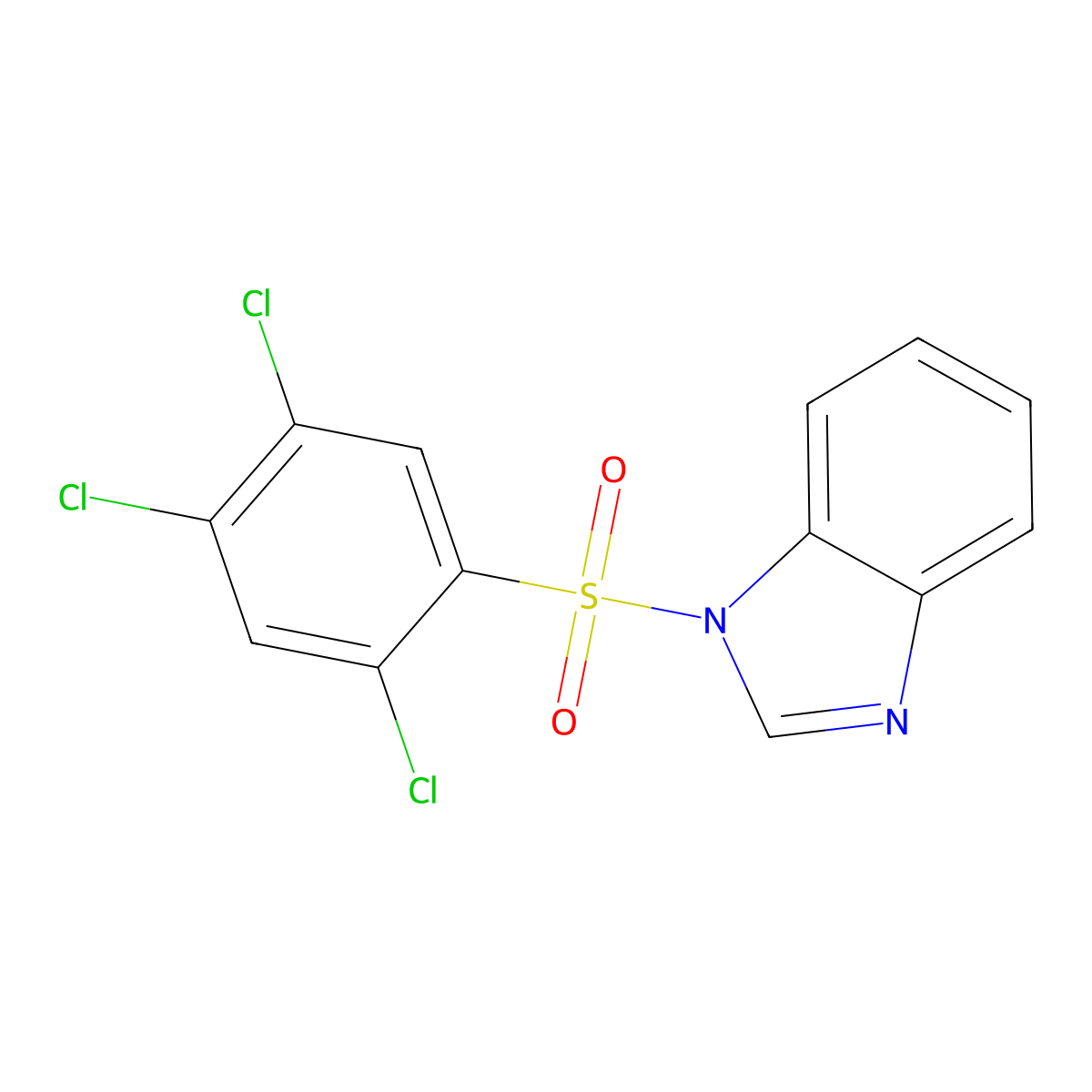 1-(2,4,5-trichlorobenzenesulfonyl)-1H-1,3-benzodiazole molecular structure, CAS 325813-98-7