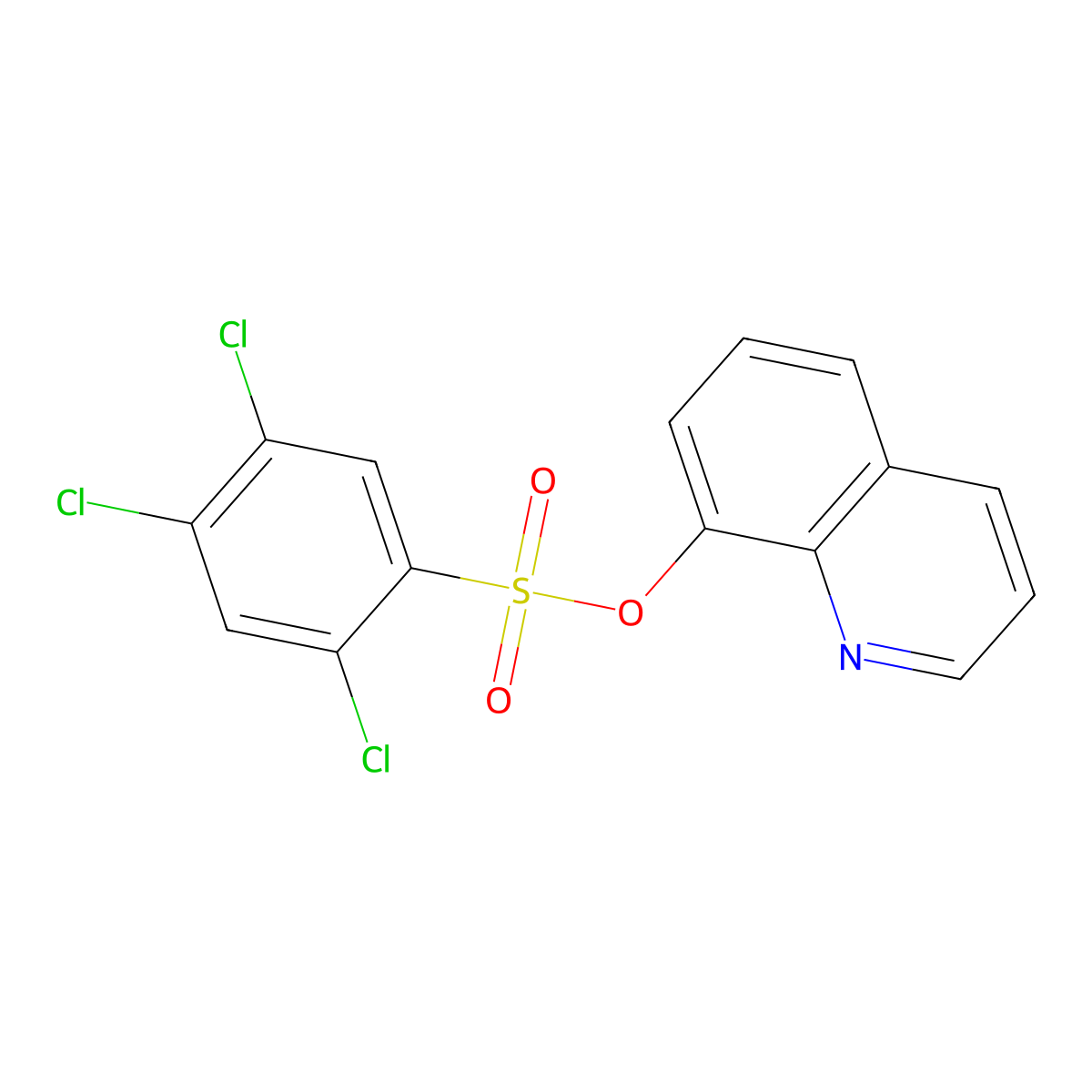 8-Quinolyl 2,4,5-trichlorobenzenesulfonate molecular structure, CAS 325814-01-5