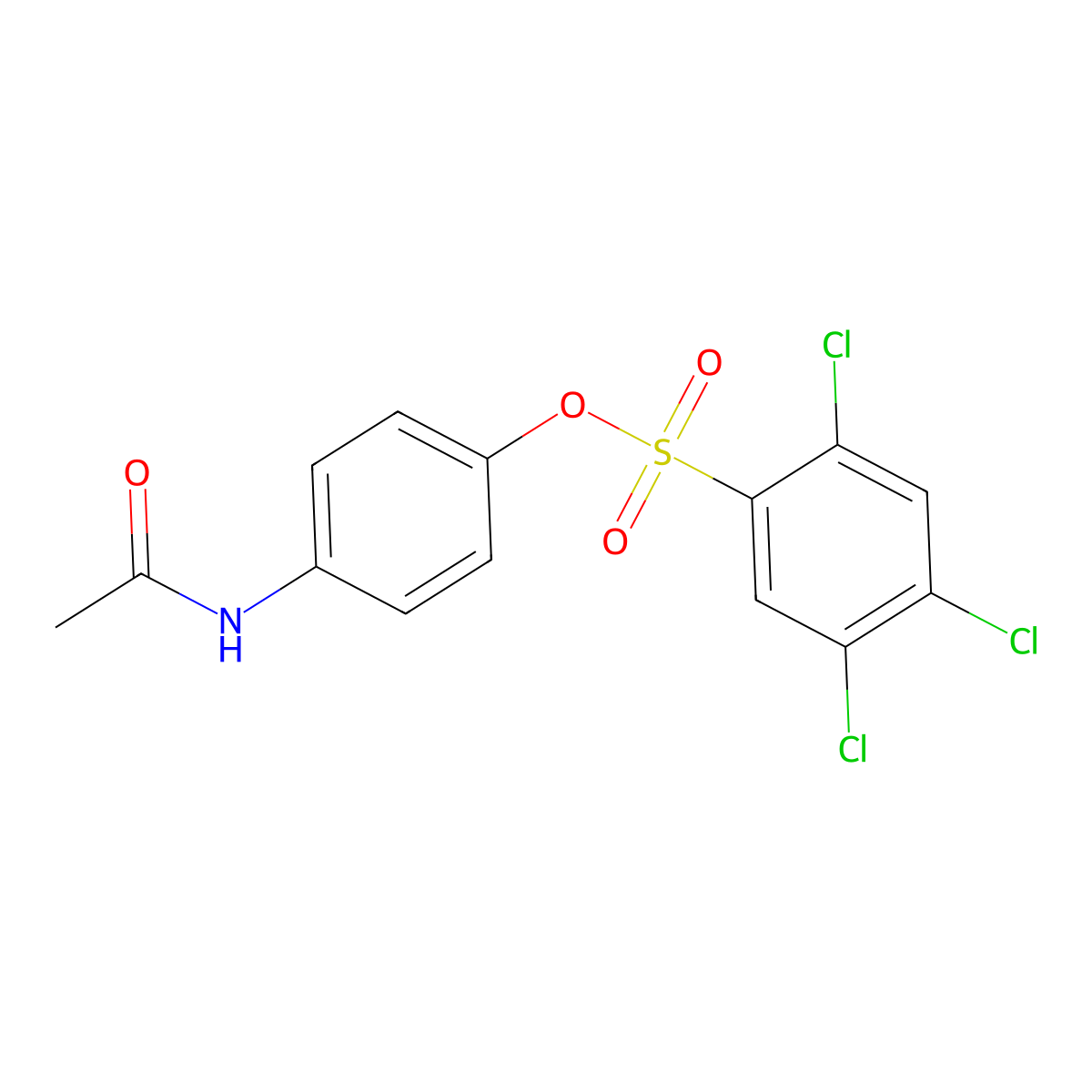 4-(Acetylamino)phenyl 2,4,5-trichlorobenzenesulfonate molecular structure, CAS 325814-03-7