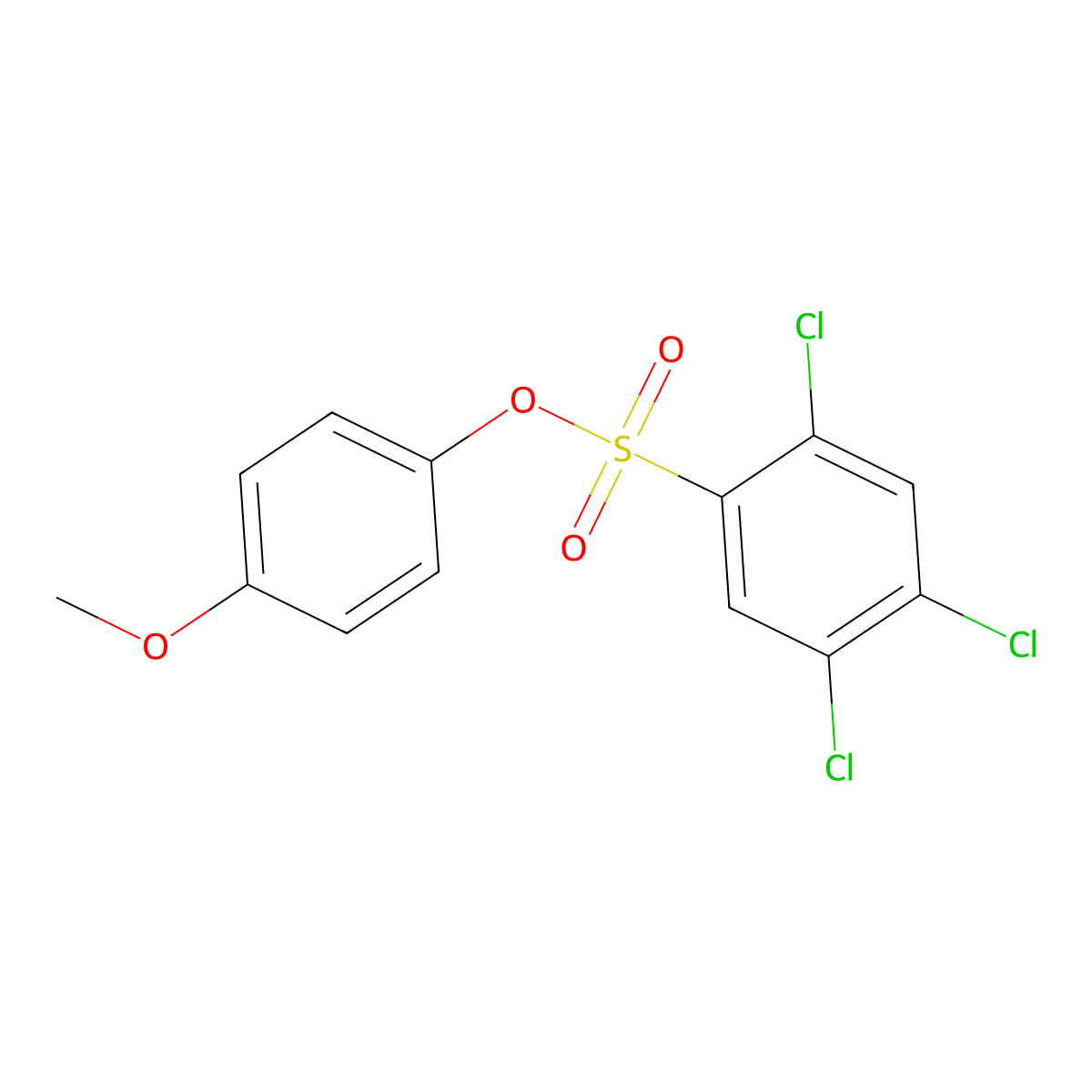 4-Methoxyphenyl 2,4,5-trichlorobenzenesulfonate molecular structure, CAS 325814-05-9