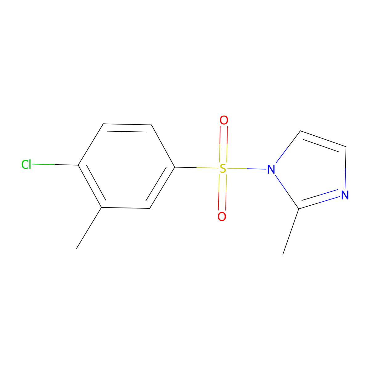 1-(4-Chloro-3-methylphenyl)sulfonyl-2-methylimidazole molecular structure, CAS 325814-18-4