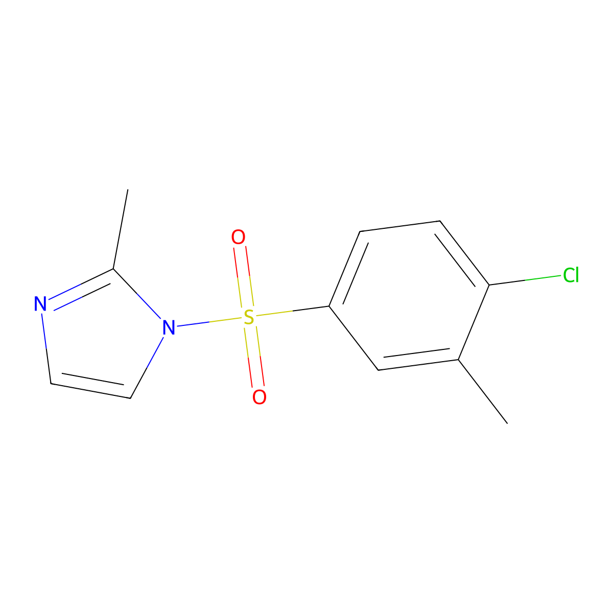 1-(4-Chloro-3-methylphenyl)sulfonyl-2-methylimidazole molecular structure, CAS 325814-18-4