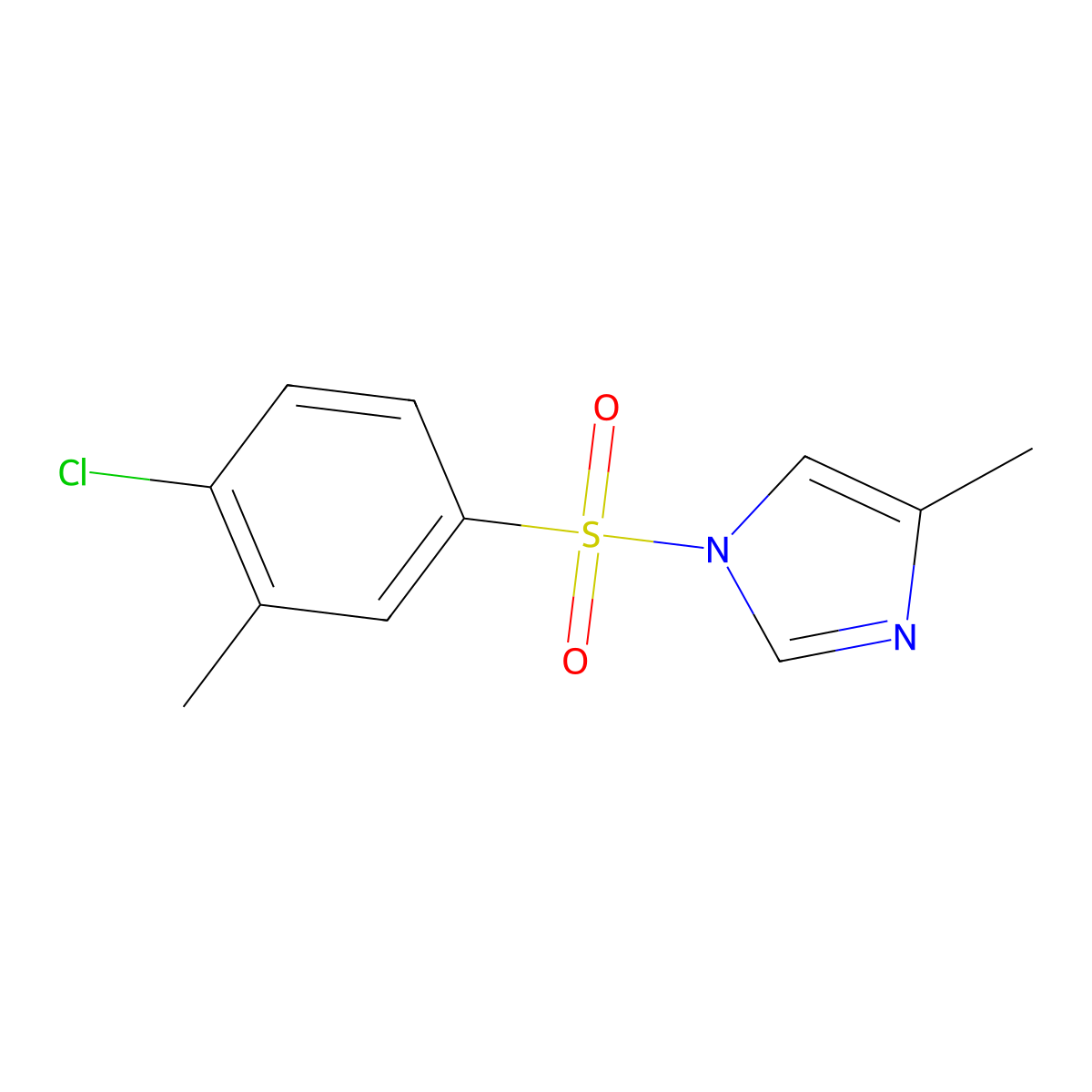 1-(4-chloro-3-methylbenzenesulfonyl)-4-methyl-1H-imidazole molecular structure, CAS 325814-19-5