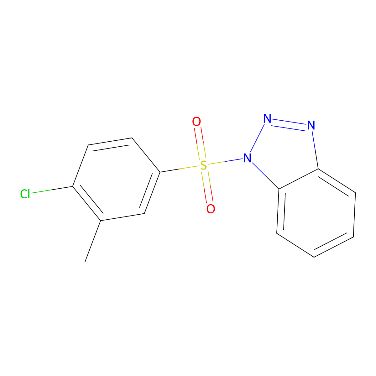 1-(4-Chloro-3-methylphenyl)sulfonylbenzotriazole molecular structure, CAS 325814-21-9