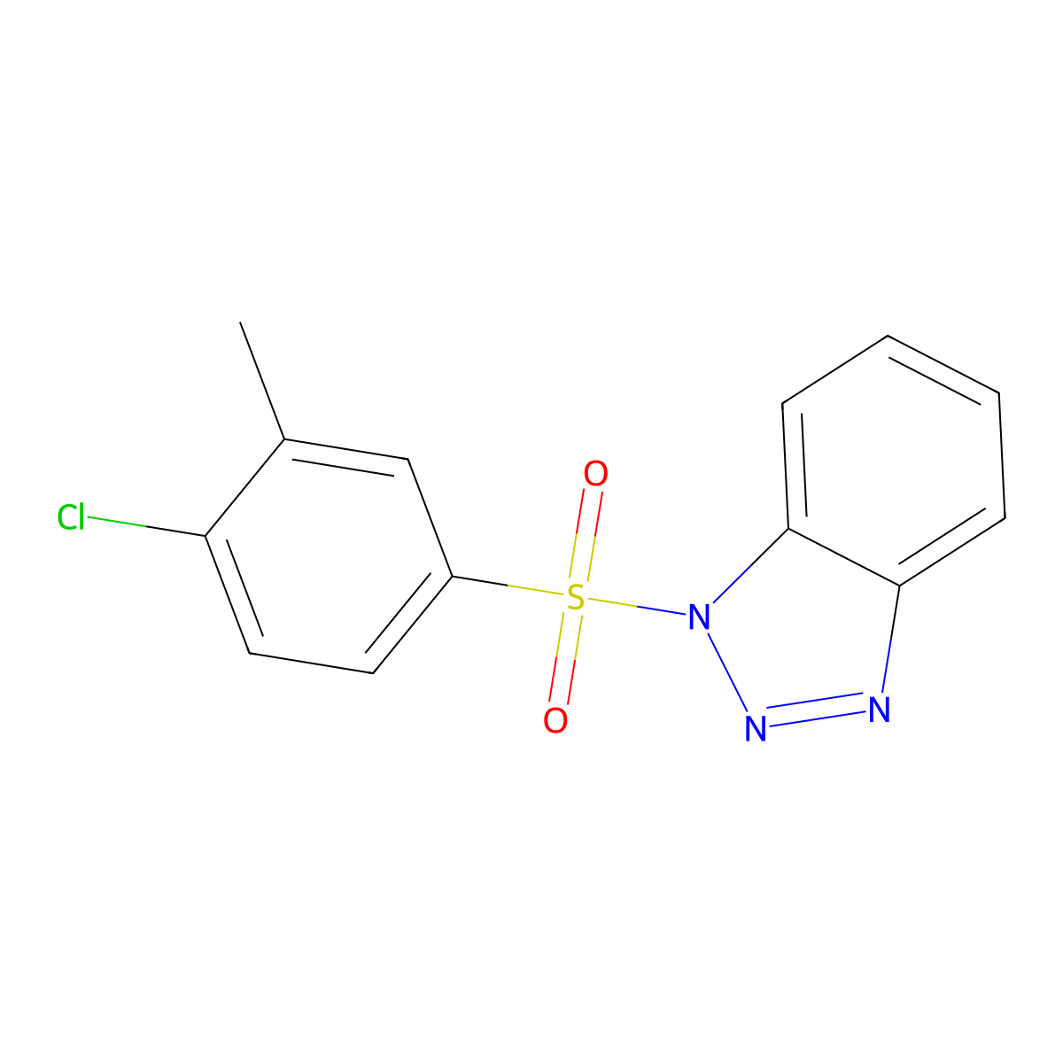 1-(4-Chloro-3-methylphenyl)sulfonylbenzotriazole molecular structure, CAS 325814-21-9