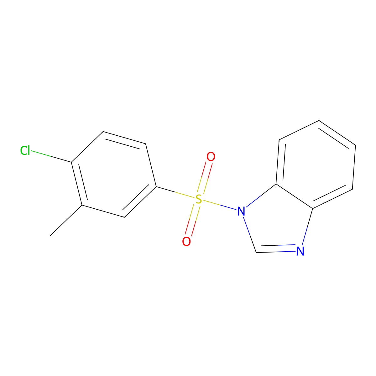 1-[(4-chloro-3-methylphenyl)sulfonyl]-1H-benzimidazole molecular structure, CAS 325814-22-0