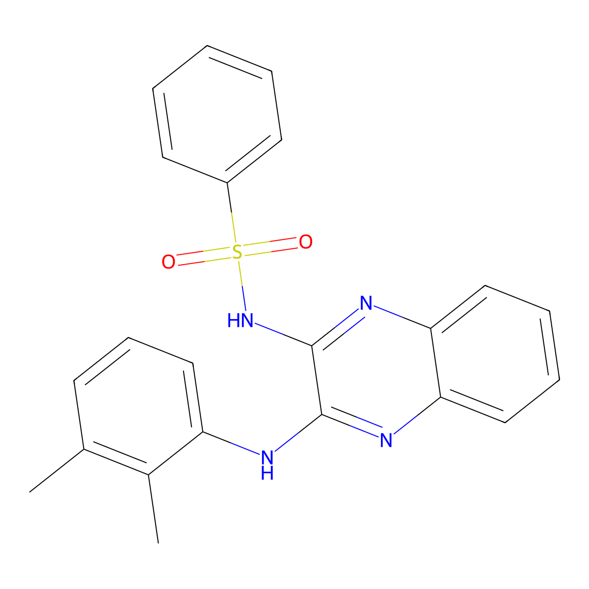 N-{3-[(2,3-dimethylphenyl)amino]quinoxalin-2-yl}benzenesulfonamide molecular structure, CAS 325815-64-3