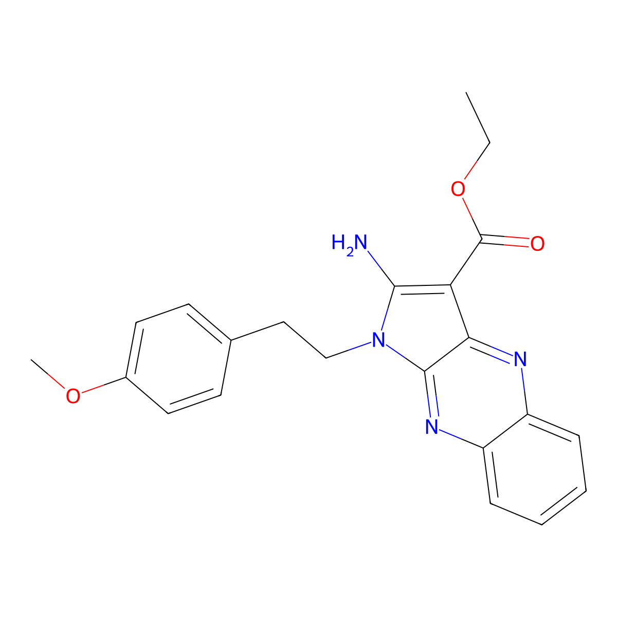 ethyl 2-amino-1-[2-(4-methoxyphenyl)ethyl]-1H-pyrrolo[2,3-b]quinoxaline-3-carboxylate molecular structure, CAS 325816-74-8