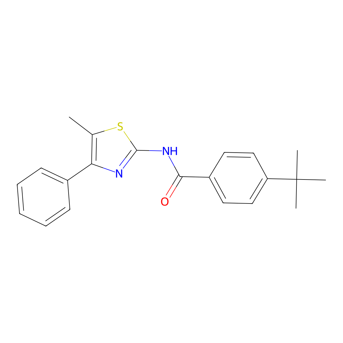 4-tert-butyl-N-(5-methyl-4-phenyl-1,3-thiazol-2-yl)benzamide molecular structure, CAS 325817-18-3
