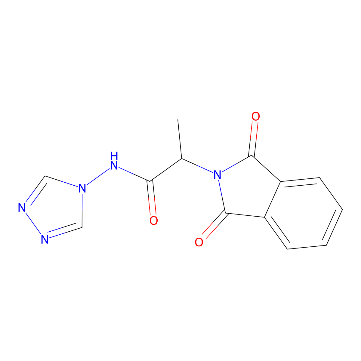 2-(1,3-dioxoisoindol-2-yl)-N-(1,2,4-triazol-4-yl)propanamide molecular structure, CAS 325817-73-0