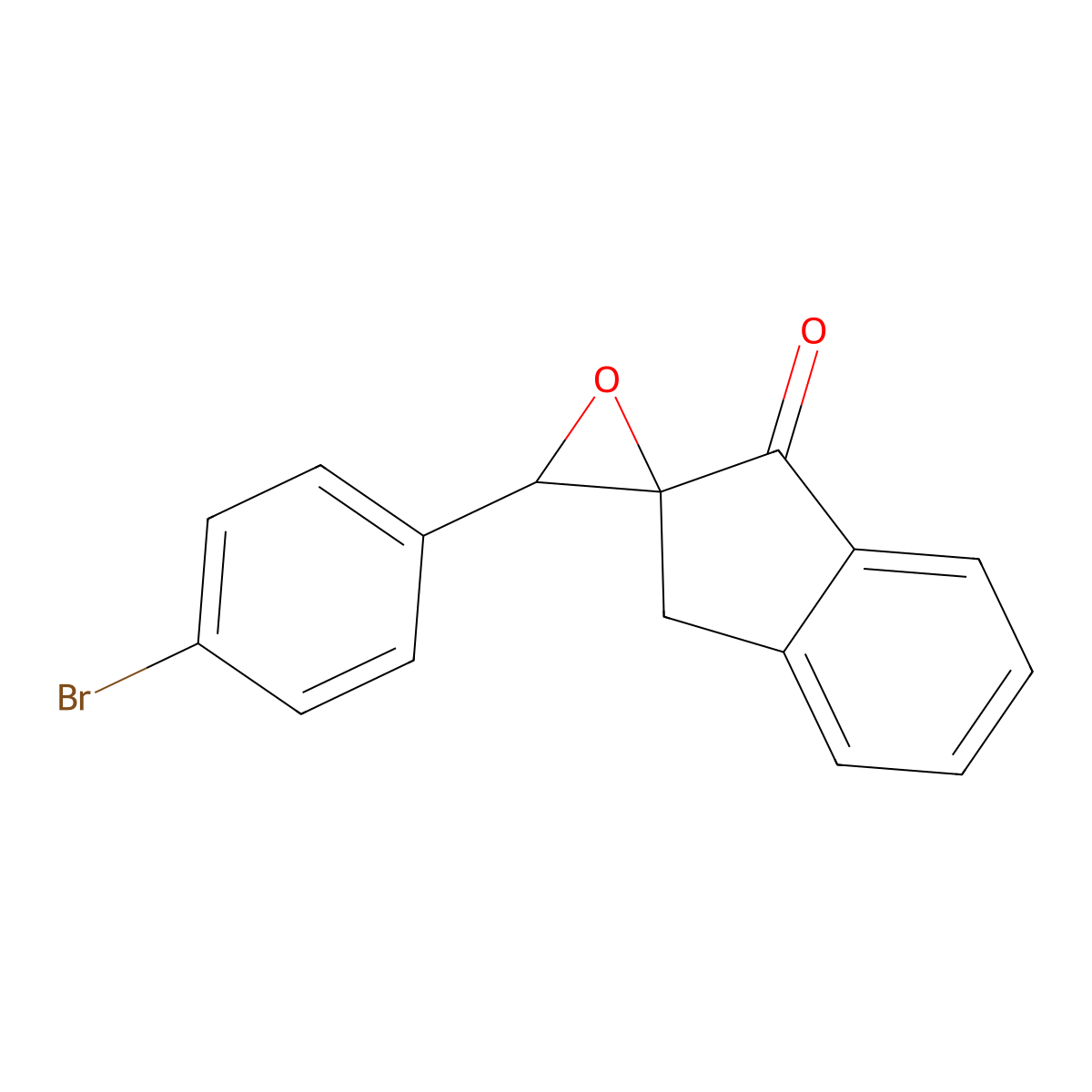 2-(4-Bromophenyl)spiro[oxirane3,2'-{1'-indanone}] molecular structure, CAS 325819-08-7