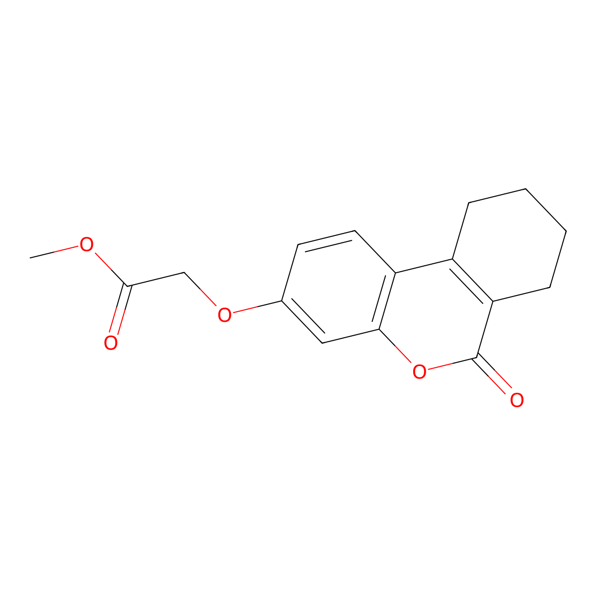 methyl [(6-oxo-7,8,9,10-tetrahydro-6H-benzo[c]chromen-3-yl)oxy]acetate molecular structure, CAS 325822-07-9